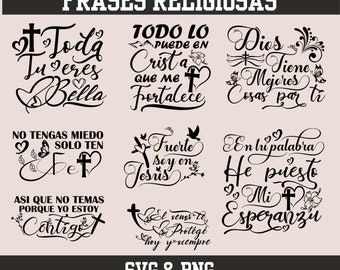 Frases Religiosas SVG| Spanish svg| Frases Biblicas svg| Dios es amor svg| Frases cristianas svg| Fe que mueve montañas svg| Dios svg|Latina