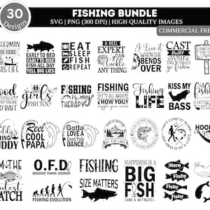 Fishing Life SVG PNG-bundel | Visser zegt Svg| Grappige Citaten Vissen| Vissilhouet| Vis cricut| Visser vangt vis Svg| Vis png