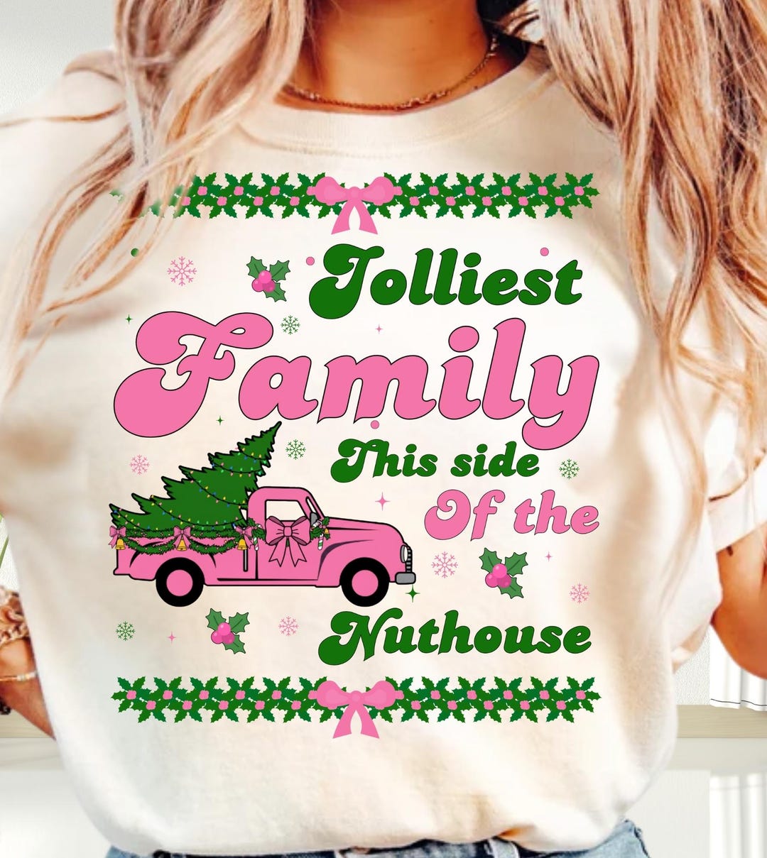 Jolliest Family This Side of the Nuthouse PNG: Funny Family Christmas ...
