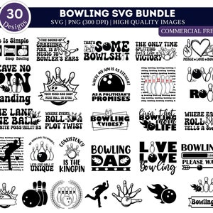 Ensemble bowling SVG PNG | Svg melon | Bowling Split monogramme Svg| Sports Svg | Aperçu de la quille| Clipart bowling | Boule de bowling svg