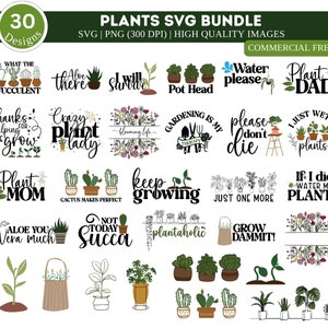 Plant SVG-bundel| Tuin Svg-bundel| Kamerplant Svg| Grappige plant offerte Svg| Plantenliefhebber Svg| Plant moeder Svg| Plant offerte Svg| Tuinieren offerte