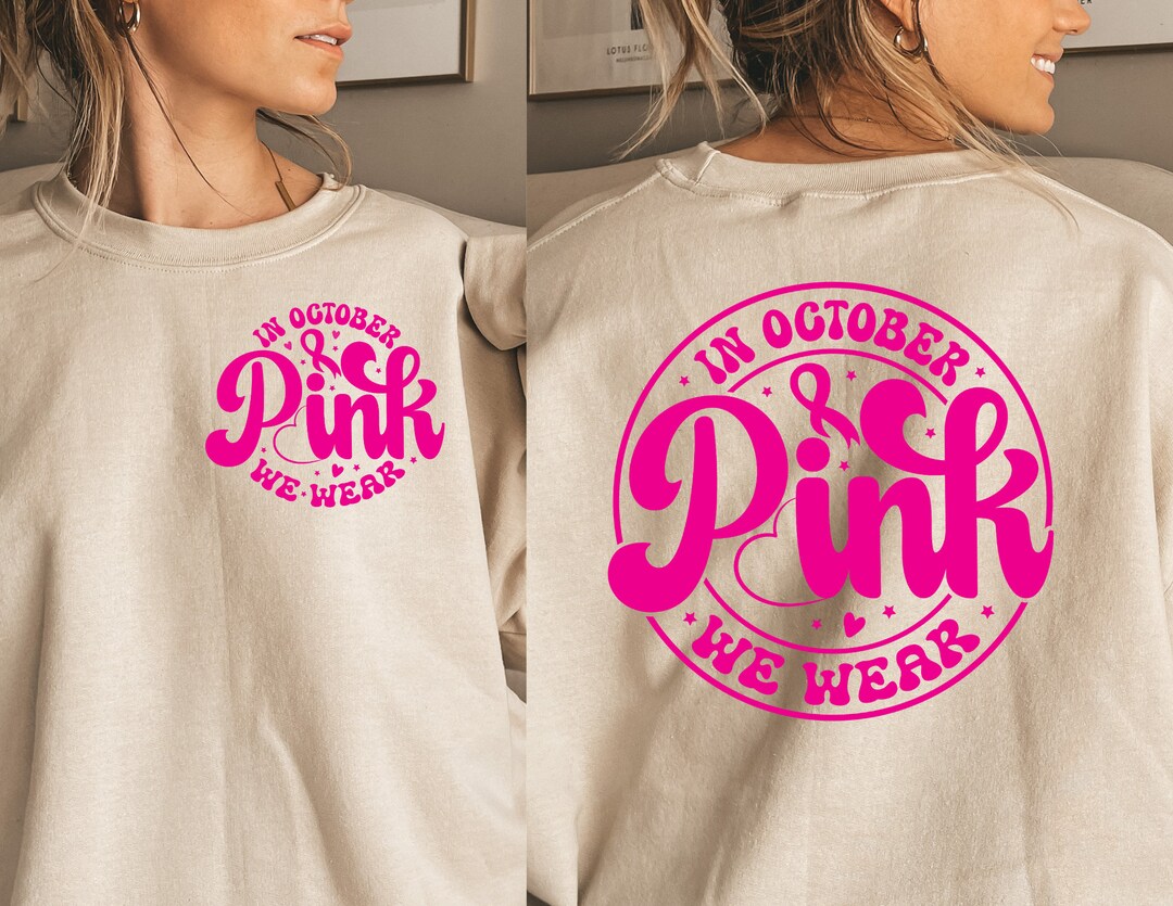 In October We Wear Pink sweatshirt main image 0