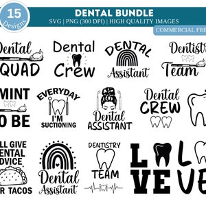 Zestaw Dental SVG | Koszulka Dental SVG | Prezent dla asystenta stomatologicznego | Asystent higienistki stomatologicznej | Cytaty dentystyczne SVG | Cytaty dentystyczne SVG