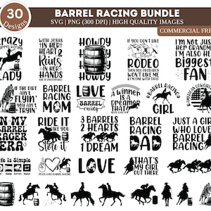 Barrel Racing SVG-bundel| Barrel Racing Png| Paard-svg| Rodeo-svg| Barrel Racer Svg| Cowgirl-svg | Cowboy-svg| Barrel Racing Shirt Svg Png