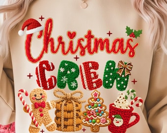 Latch Hook Yarn Christmas Crew Crochet PNG: Matching Family Christmas Faux Yarn Png (Digital Download)