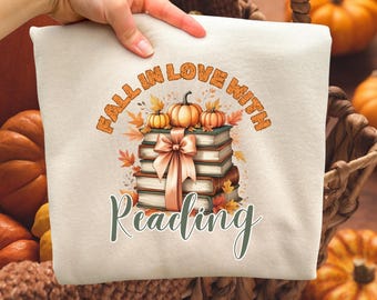 Retro Fall In Love With Reading PNG, All Booked for Fall PNG, Cute Book Lover Png, Book Reader Png, Autumn Reading Png, Cozy Season Png