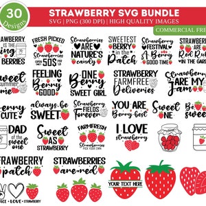 Erdbeere SVG Bundle | Erdbeer PNG Bündel | Erdbeere Zitate | Erdbeer-Shirt | Beere SVG | Süßeste SVG | Erdbeere Clipart, Png