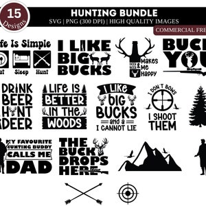 Hunting Life SVG PNG Bundle| Hunter Svg| Deer Svg| Duck Hunting Svg| Hunting Commercial| Antlers Cricut| Hunting Aim Svg| Deer Png