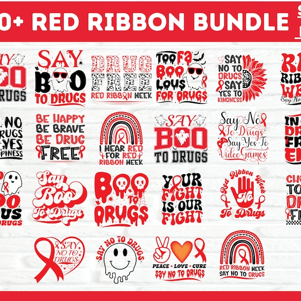 Red Ribbon Week SVG| Red Ribbon Week SVG Bundle| Say No To Drugs Svg| Drug Free Svg| Red Ribbon Svg| Red Ribbon Week Svg| Funny Svg