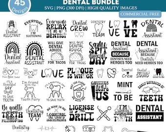 Dental SVG PNG Bundle| Dental Assistant Svg| Dental Hygienist Svg| Dental Assistant Shirt Svg| Dentist png| Tooth Svg| Healthcare Shirt Svg