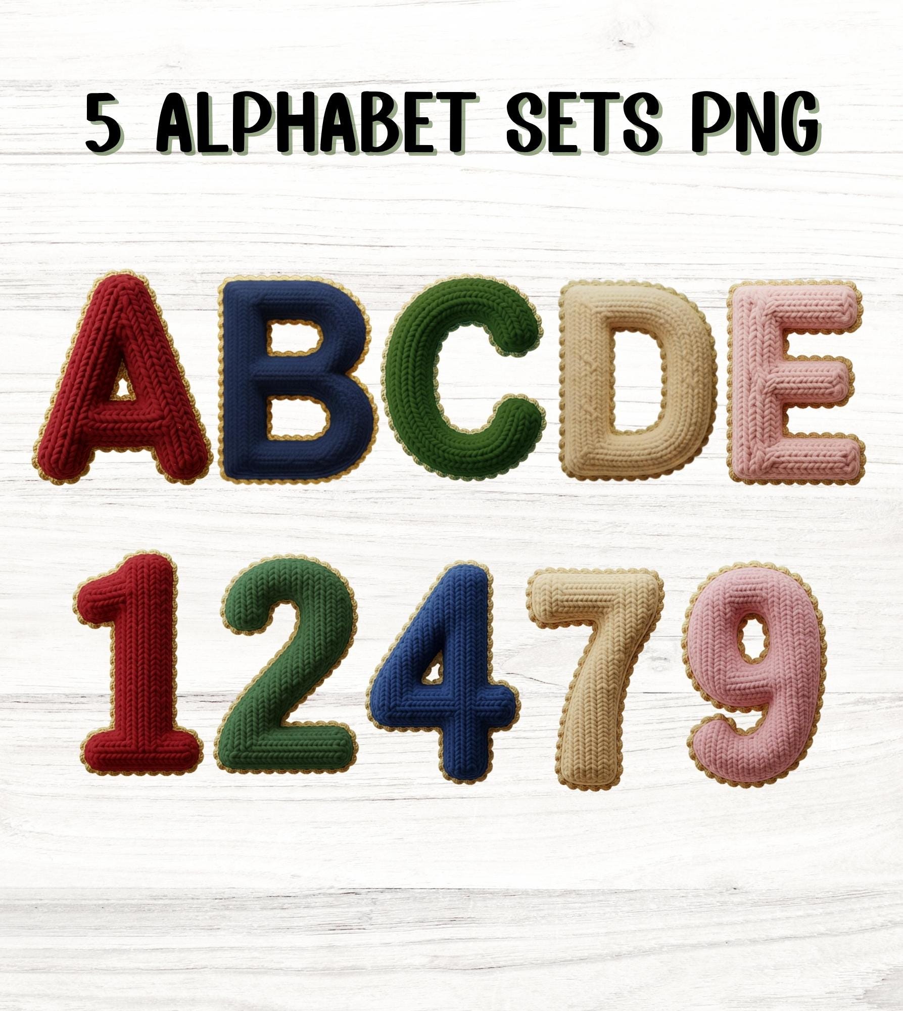Yarn Letter R 3D Crochet Yarn Alphabet Png Set, Faux Yarn Letters A-Z & Numbers ...