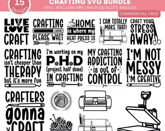 Crafting SVG Bundle| Crafter svg| Crafty svg| Craft svg| Crafter Quotes svg| Craft Room svg| Funny Craft Quote| Craft room svg| Handmade svg