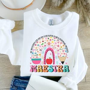 Maestra Dálmata Puntos PNG/ Profesora de Español Lápiz Floral PNG/ Enseñar Amor Inspirar Png/ Apreciación del Maestro Png/ Camisa Maestra