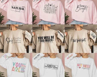 Positive Quotes SVG PNG Bundle| Boho Motivational Svg Bundle| Self Love Svg Bundle| Inspirational Svg Bundle| Mental  Svg | Sleeve Svg Png