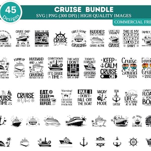 クルーズ SVG PNG バンドル | クルーズ船 SVG | アンカー SVG | ボート SVG | 家族旅行 SVG | ああ、船は家族旅行 SVG | クルーズ スクワッド SVG バンドル