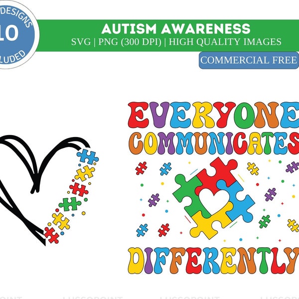 Everyone Communicate Differently SVG PNG| Autism Awareness Png| Special Education Svg| Autism Support Png| Autism Svg| Gift For Autism