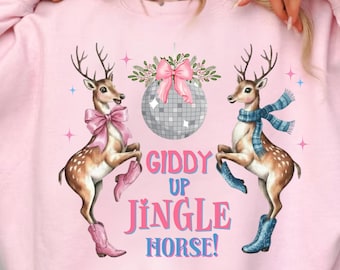 Preppy Cowgirl Christmas, Western Christmas Reindeer png, Howdy Country Christmas png, Holiday Xmas png, Cowgirl png (Digital Download)