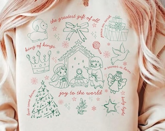 Hand gezeichnet Das größte Geschenk von allen PNG: Krippe PNG (Digital Download)