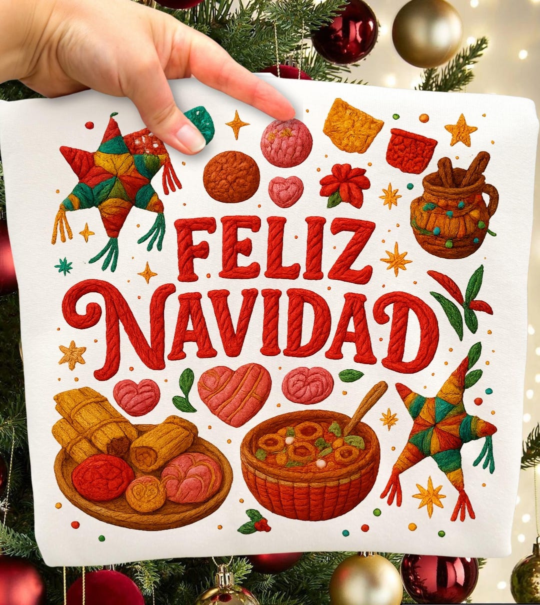 Feliz Navidad PNG: Mexican Christmas, Pan Dulce Design, Christmas Tis ...