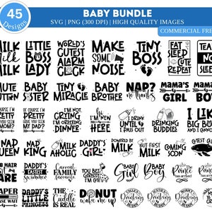 Joli bébé SVG Bundle | Fête de naissance SVG | Lot SVG nouveau-né | Lot de citations pour bébé | Joli bébé disant svg | Svg bébé drôle | Svg bébé garçon fille