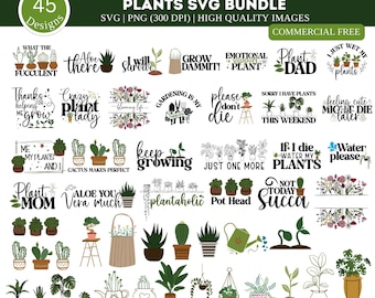 Plant Quotes SVG| Plants SVG Bundle| Garden Svg| Plant Lover Svg| Plant Mom Svg| Houseplant Svg| Funny Plant Quote Svg| Gardening Quote
