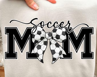 Soccer Mom Png, Coquette Bow Mom Png, Game Day Shirt Sublimation Design, Soccer Mama Png, Soccer Season Png (Digital Download)