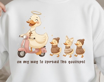Lustige Gans Christian Png, Retro Herbst Glaube Png, lustige Gans Png, christlicher Png, religiöser Humor Tier Png (digitaler Download)