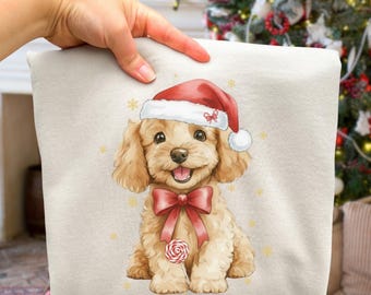 Kerstvakantie huisdier png, aquarel kersthond png, hond sublimatie ontwerpen, vrolijk kerstfeest, hondenliefhebber shirtontwerp, digitale download