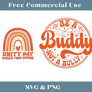 Be A Buddy Not A Bully SVG| Unity Day PNG| Unity Day Svg| Stop Bullying ...