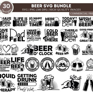 Pacchetto PNG SVG di birra / Pacchetto Svg di alcol divertente / Citazioni di birra Pacchetto Svg / Bicchiere di birra Svg / Boccale di birra Svg / Detto di birra / Clipart boccale di birra