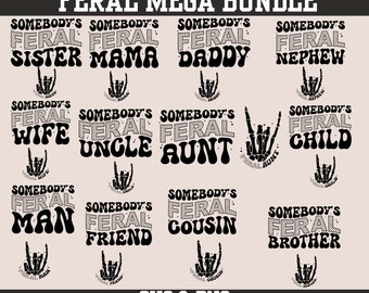 Paquete SVG salvaje, Camisa salvaje, Camisa de tía salvaje de alguien, Regalo para tía, Esposa salvaje, Papá salvaje, Niño salvaje, Anuncio de bebé para tía