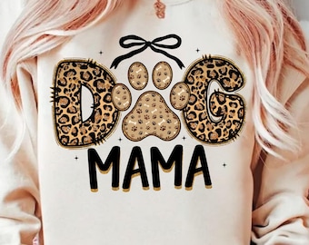 Hundmamma Leopard png, Hundmamma png, Mamma Leopard png, Leopardmamma png, Mors dag-present, Present till hundmamma, Mamma png, Retro mamma png