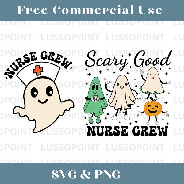 Retro Nurse Halloween Shirt SVG PNG| Scary Good Nurse Crew Svg Png| Halloween Nurse Group Shirt Department| Mockup Included