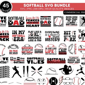 Softball SVG PNG Bundle| Softball Svg| Softball Mom SVG| Softball Clipart| Softball Cut Files| Softball Quote| In My Softball Era Svg Png