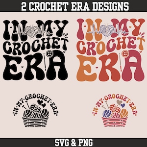 In meiner Häkel Ära SVG | In meiner Häkel Ära | Gehäkelte geschnittene Datei Geschenk für Strickliebhaber | Crafter Mom Geschenk | Geschenk für Mama | Gehäkelte Love Era svg