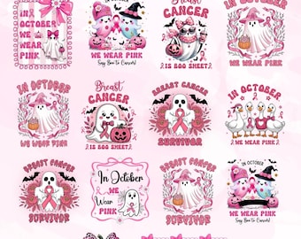 Breast Cancer Png Bundle, Breast Cancer Bundle, Pink Ribbon Png, Fight Breast Cancer Warrior, Pink Out, October Wear Pink