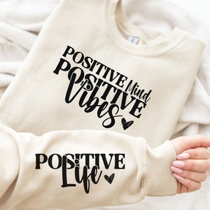 Positive Mind Vibes SVG PNG | Boho Selbstliebe SVG | Motivations-Svg | Boho Zitat Selbstpflege SVG| Positive Affirmation Zitate | Psychische Gesundheit Png