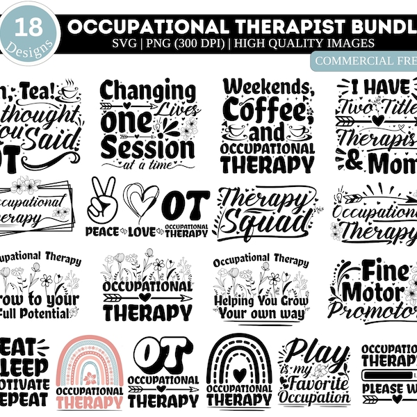 Occupational Therapy Svg Bundle - Etsy