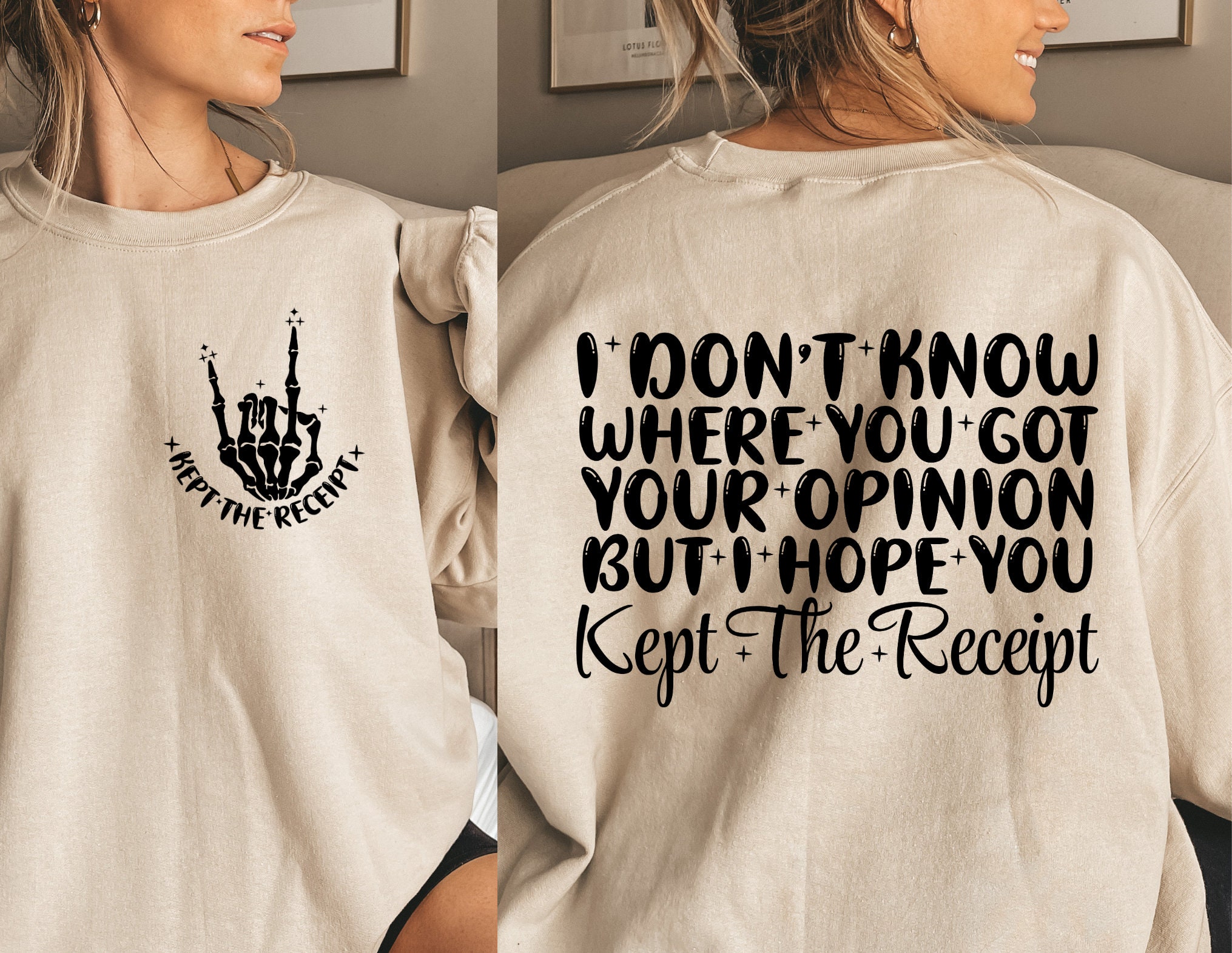 I Don't Know Where You Got Your Opinion SVG PNG| Kept the Receipt svg| Snarky svg png| Funny svg| Trending svg| Opinion svg| Mockup Included