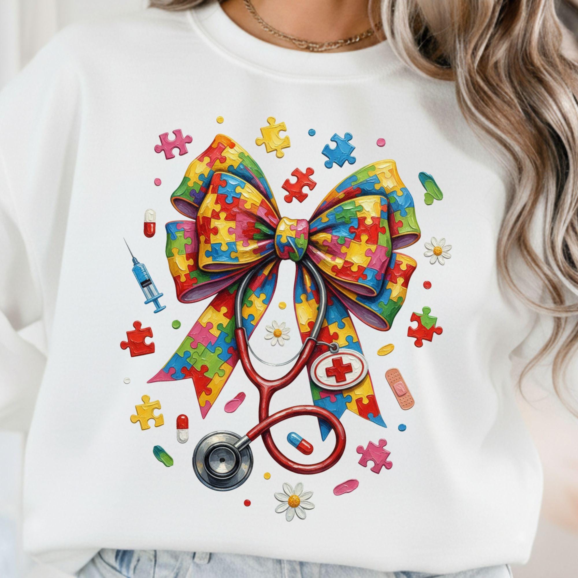 Autism Awareness PNG Bundle, Puzzle Png, Autism Coquette Bow Png ...