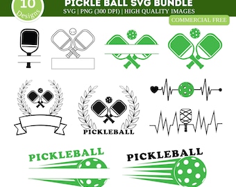Pickleball SVG PNG Bündel | Pickleball Shirt | Lustiges Pickelball Logo | Pickleball Schläger geschnitten Datei | Pickleball Geschenk | Dateien schneiden| Pickelball Clipart