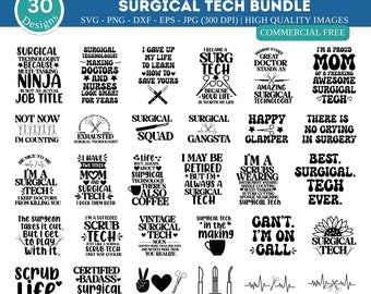 Tecnología quirúrgica SVG PNG Bundl/ Enfermera Png/ Tecnólogo quirúrgico svg/ Diseños de camisas tecnológicas/ Asistente de cirujano svg/ Apreciación svg/ Regalo de enfermera