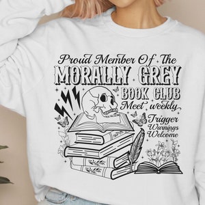 Membro orgoglioso del club del libro moralmente grigio SVG PNG/Dark Romance Svg/Bookish Png/Vintage Bookish Png/Regalo per amante del libro Lettore Png/Verme del libro