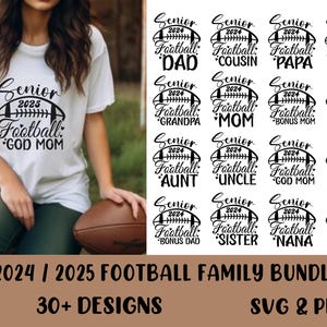Futebol Sênior SVG | Sênior 2024 Svg | Pacote Sênior Família Sênior | Dia do Jogo | Mãe, Pai, Irmã, Nana, Tia, Tio, Namorada, Avó 2025