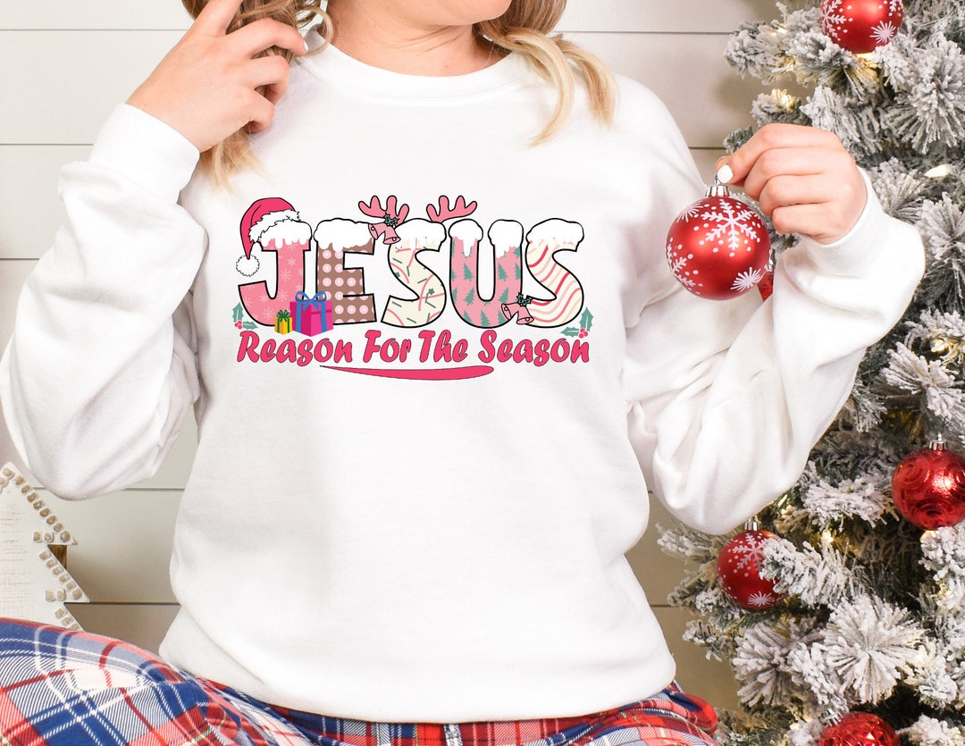 Jesus is the Reason for the Season Ornament Hanging in Christmas Tree. Stock Photo - Image of