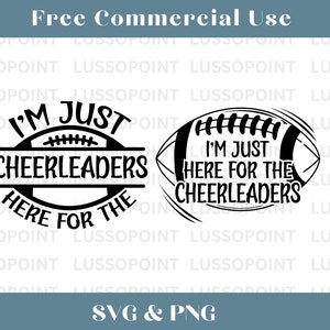 Estoy aquí para las porristas SVG PNG/ Cheer Svg Png/ Cheer Brother svg/ Cheer Sister Svg/ Football Brother SVG/ Mockup incluido