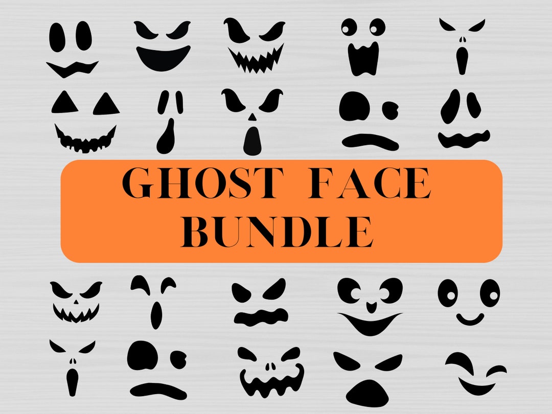 Ghost Face SVG Bundle PNG Halloween Svg Cricut Ghost