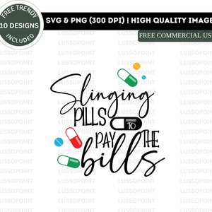 Pillen schleudern, um die Rechnungen zu bezahlen SVG PNG | Apotheken-Shirt svg | Krankenschwester svg | Apotheke Tech svg | Lustige Krankenschwester | Krankenschwester-Leben-Svg