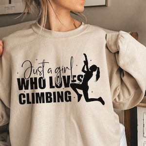 Escalada PNG/ Sólo una chica que ama la escalada/ Escalada en roca Png/ Escalador Png/ Bouldering Png/ Escalada de montaña Png/ Sublimación de escalador