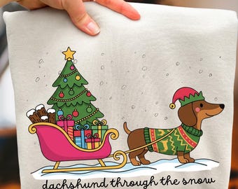面白いクリスマス犬のPNG：かわいいクリスマスPNG（昇華デザイン）